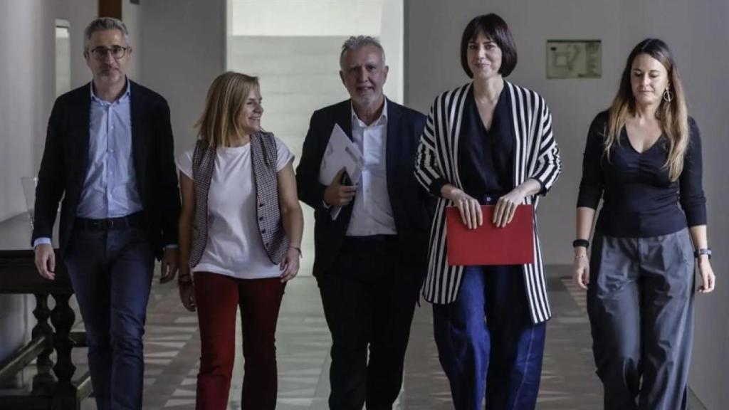 Arcadi España, Pilar Bernabé, Ángel Víctor Torres, Diana Morant y Zulima Pérez. Rober Solsona / EP