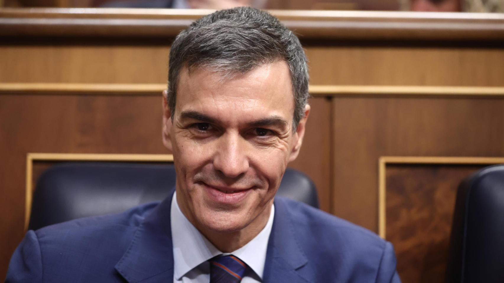 El presidente del Gobierno, Pedro Sánchez, durante una sesión de control al Gobierno.