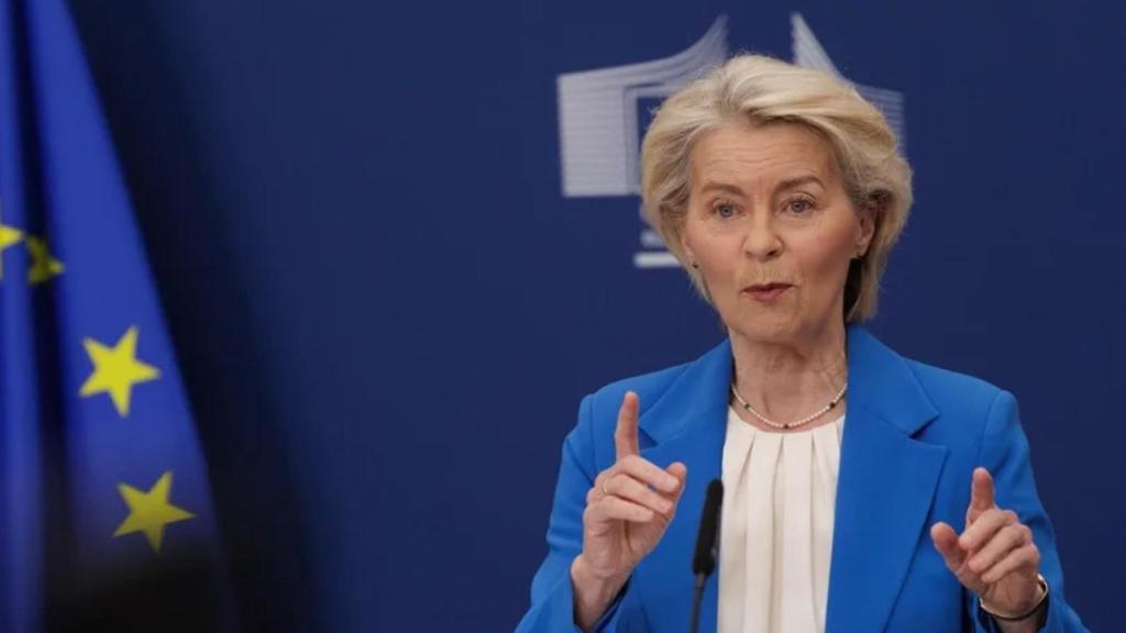La presidenta de la Comisión Europea, Úrsula Von der Leyen, este lunes en Bruselas.