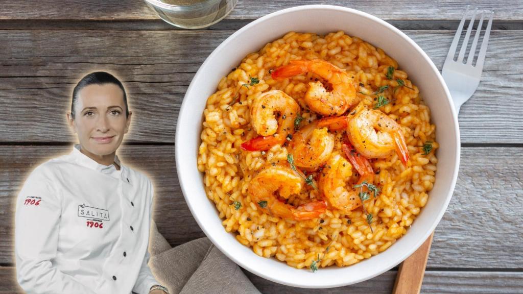 La chef Begoña Rodrigo en un montaje de El Español