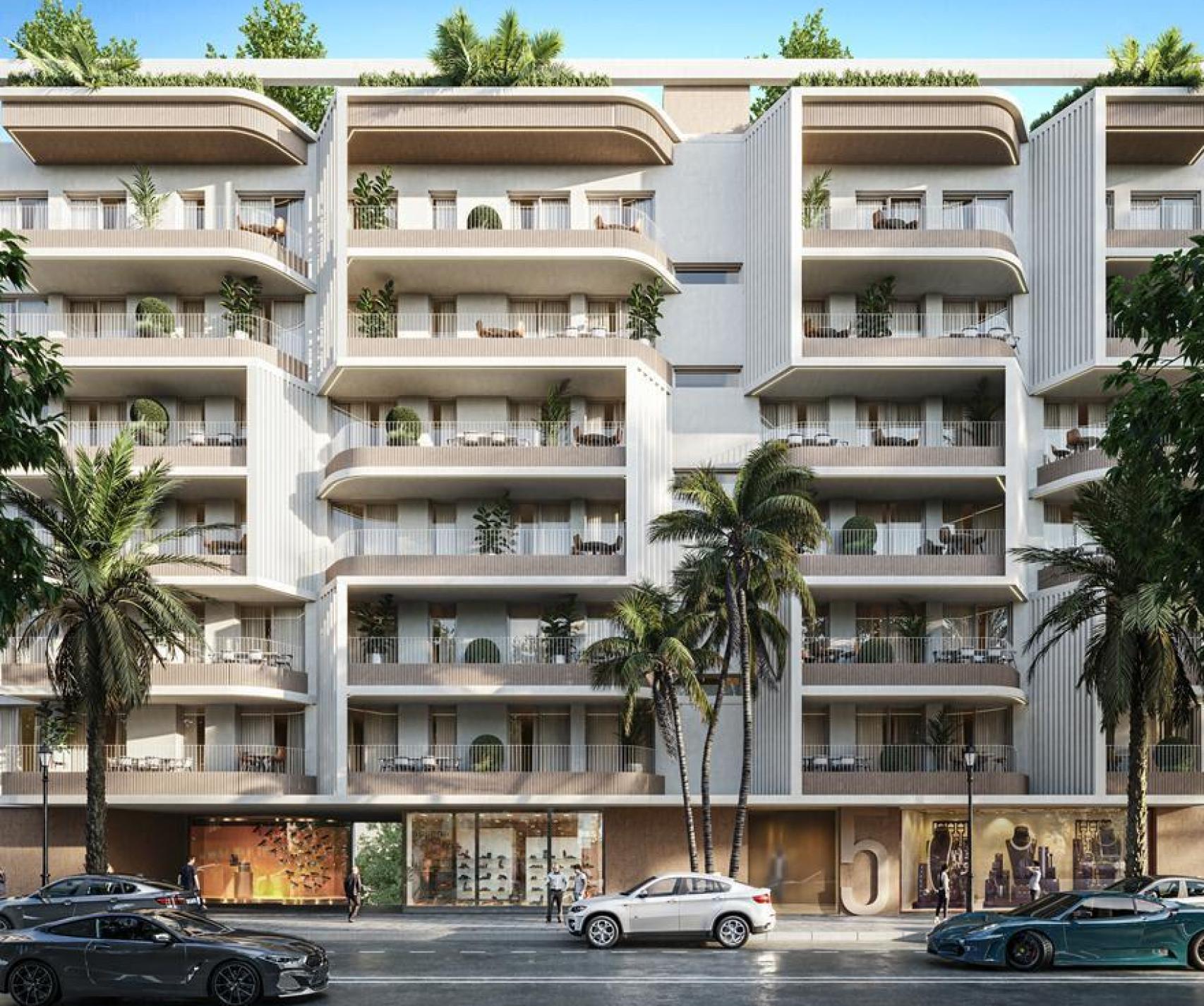Detalle del proyecto residencial de ABU en Torremolinos.
