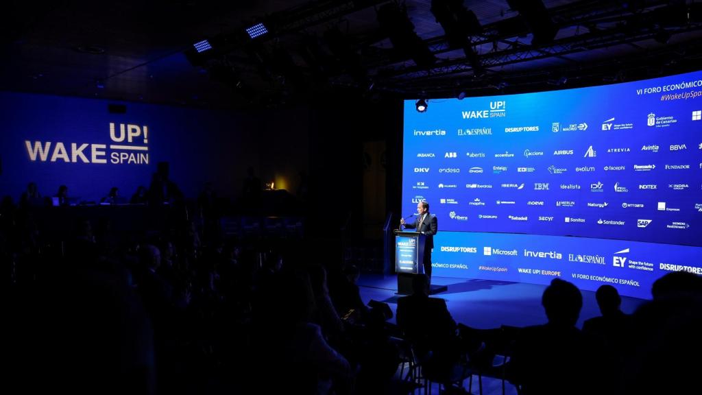 El delegado de Urbanismo de la capital de España durante la primera ponencia del tercer día de de Wake Up, Spain! 2026.