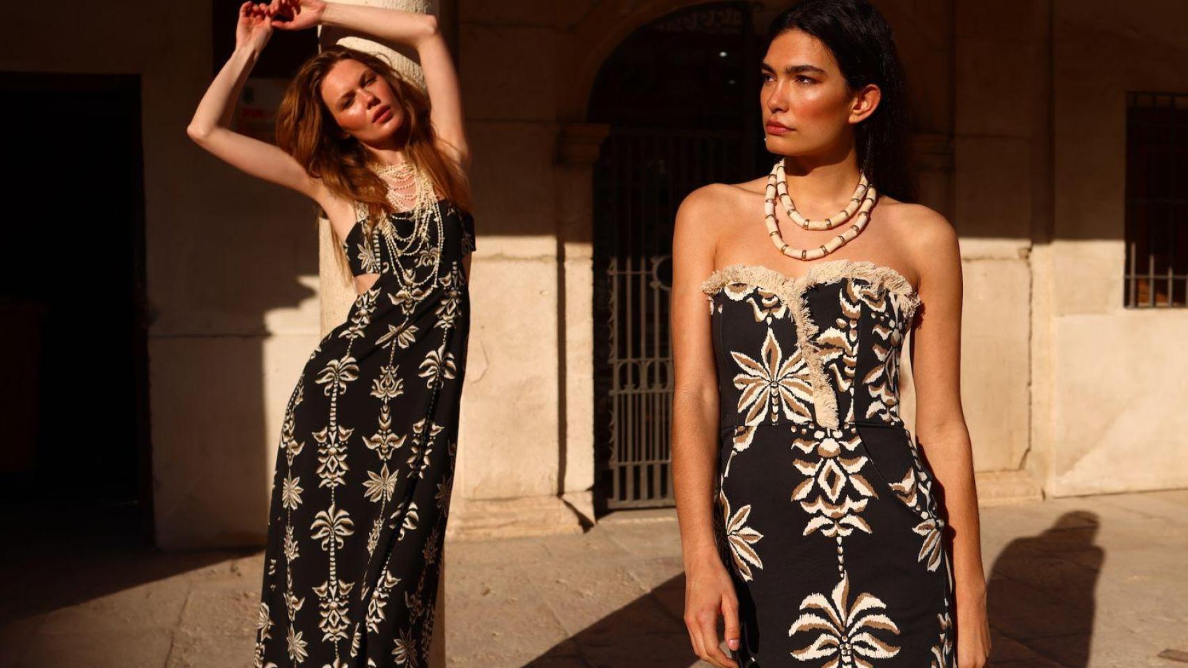 Dos modelos luciendo diseños de MATTUÎ Collection.