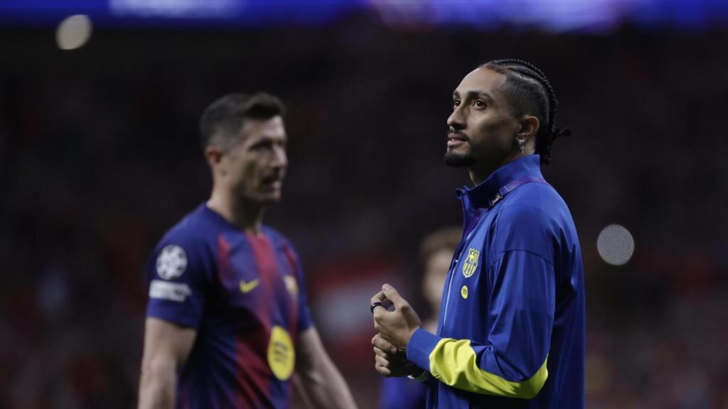 Raphinha, tras el partido entre Atlético y Barcelona en la Champions League
