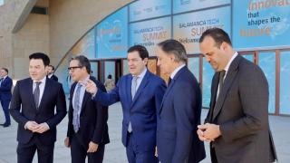 El presidente de la Junta de Castilla y León en funciones, Alfonso Fernández Mañueco, inaugura la cumbre Salamanca Tech Summit 2026, este miércoles