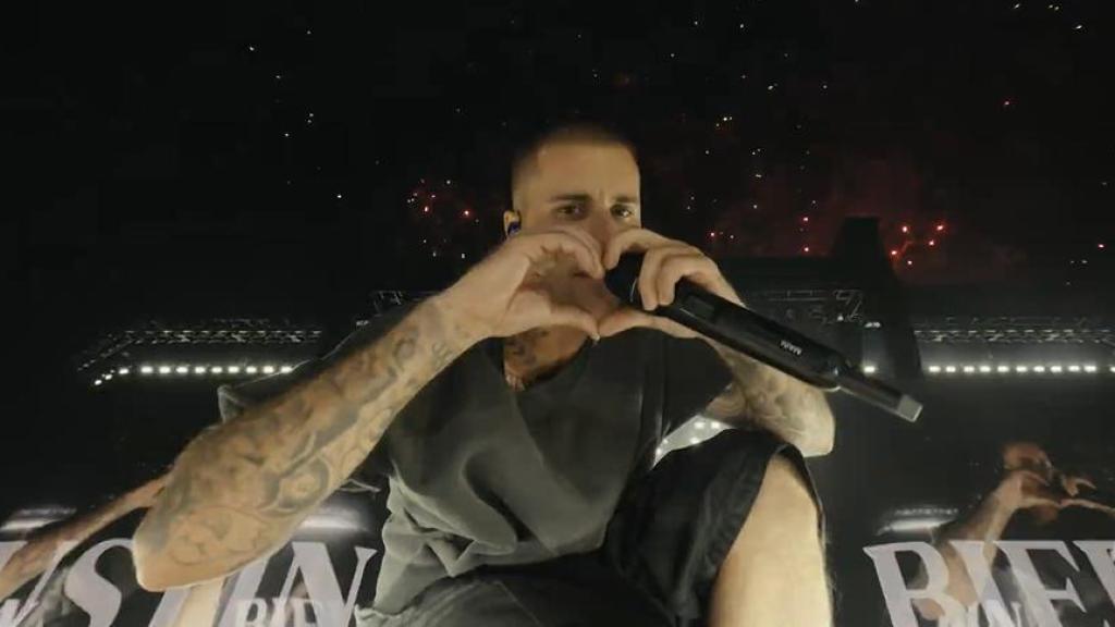 Justin Bieber durante su actuación en Coachella. Foto: YouTube / Coachella Live.
