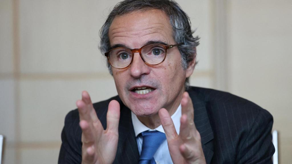 The Director General of the IAEA, Rafael Grossi, offers a press conference in Seoul.
