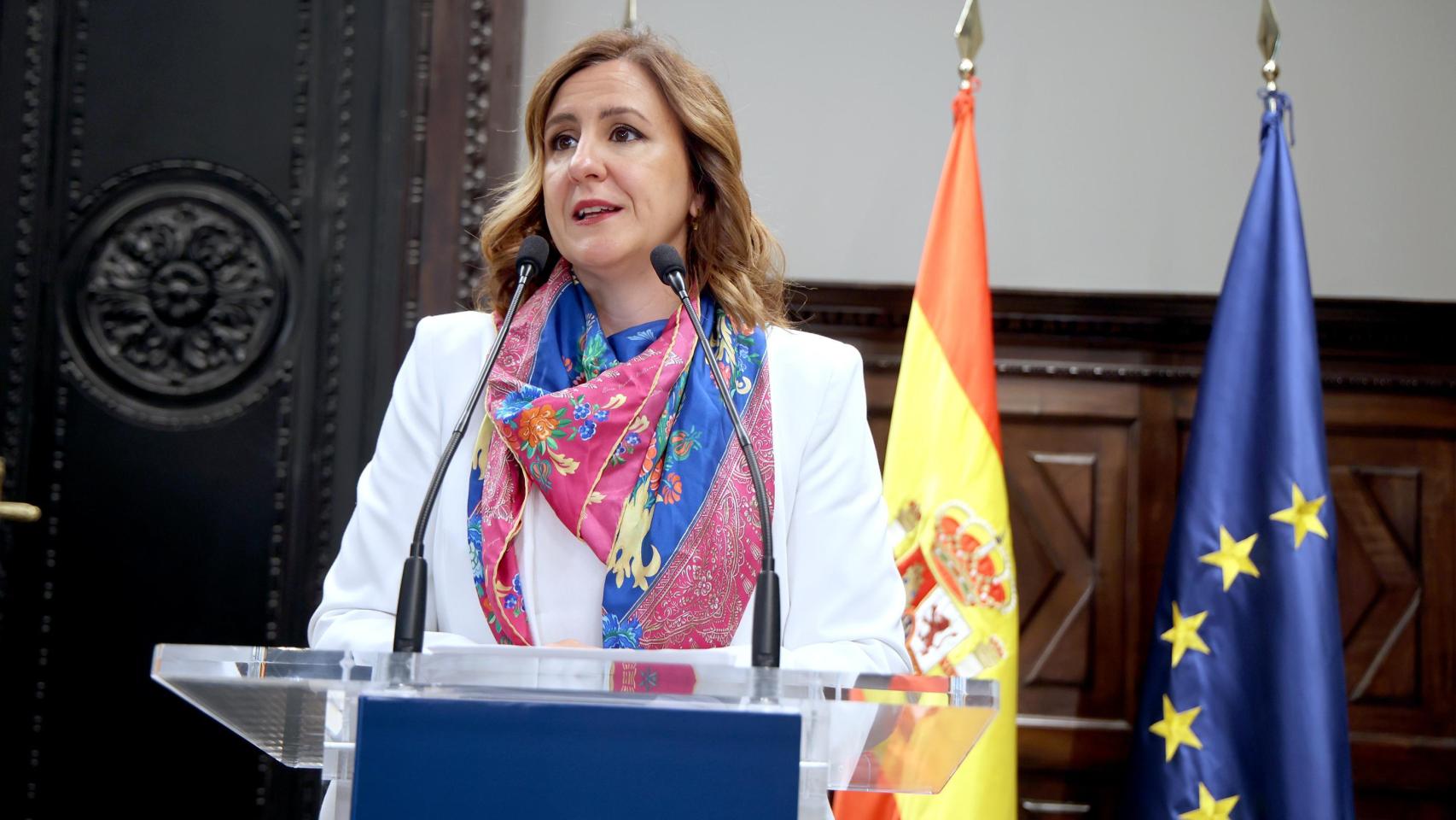 La alcaldesa de Valencia, María José Catalá, este miércoles. EE