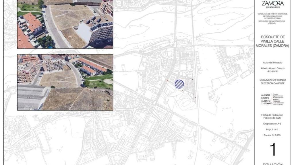Parcelas para el nuevo proyecto en el barrio de Pinilla.