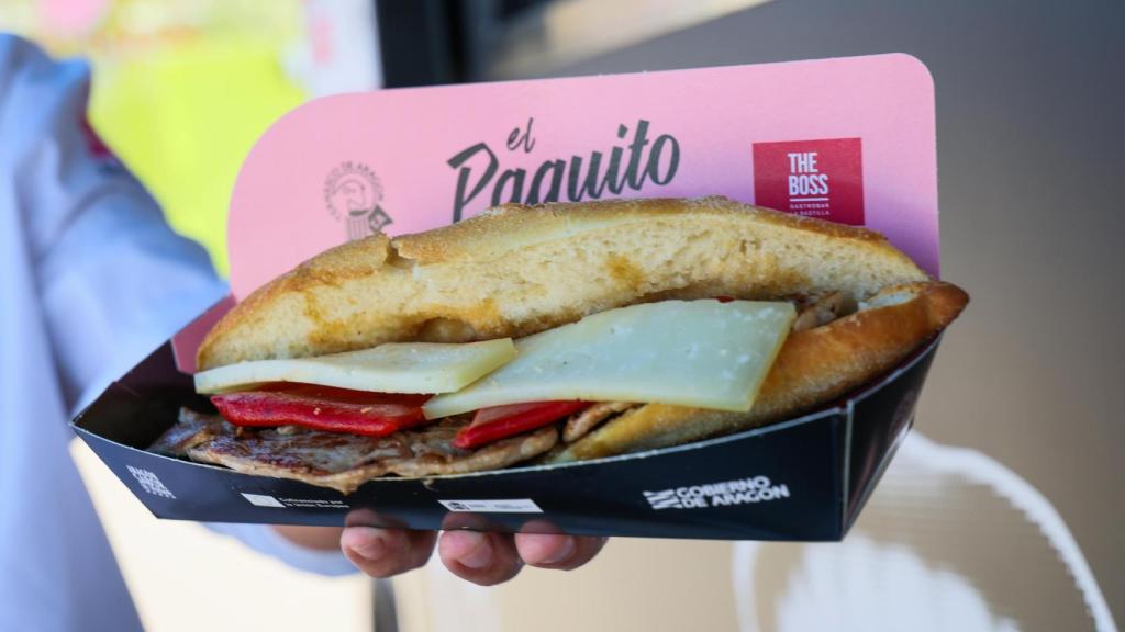 'El Paquito', bocadillo de Ternasco de Aragón.