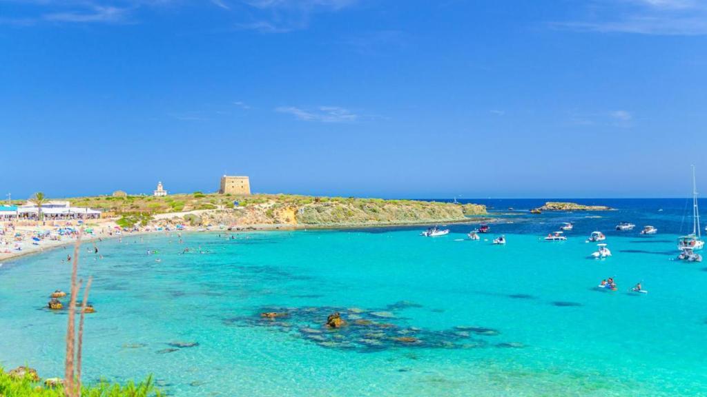 Costa de la isla de Tabarca.