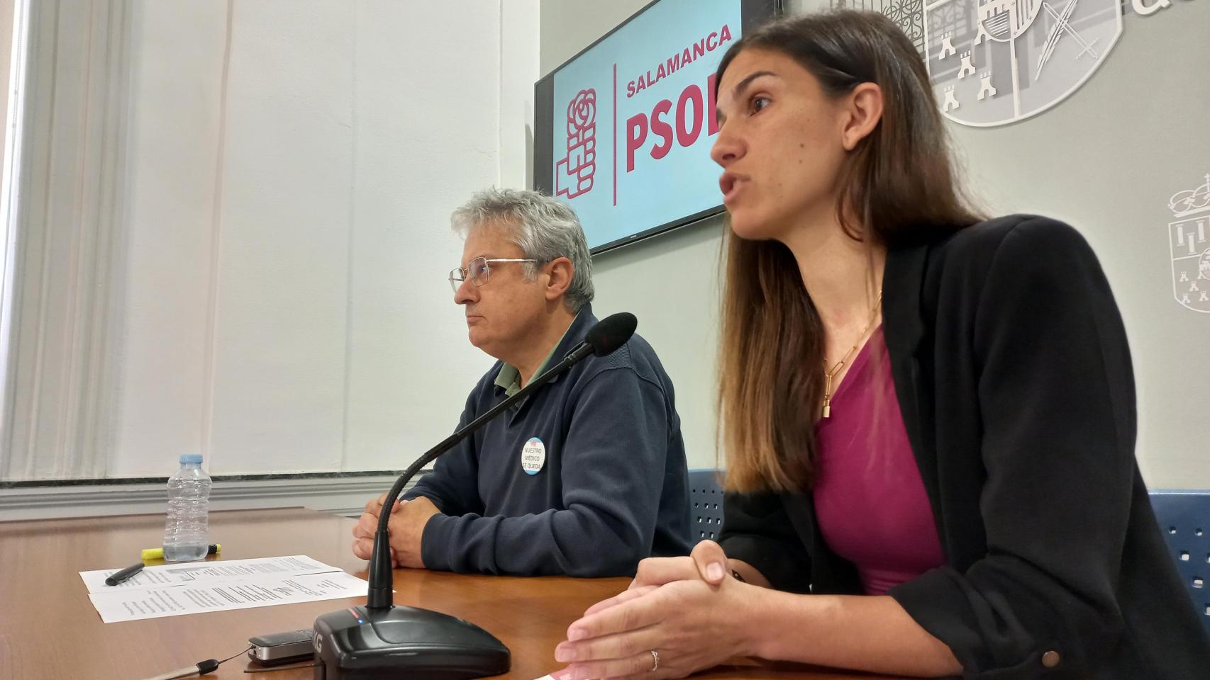 Los diputados del Grupo Socialista Fernando Rubio y Míryam Tobal.