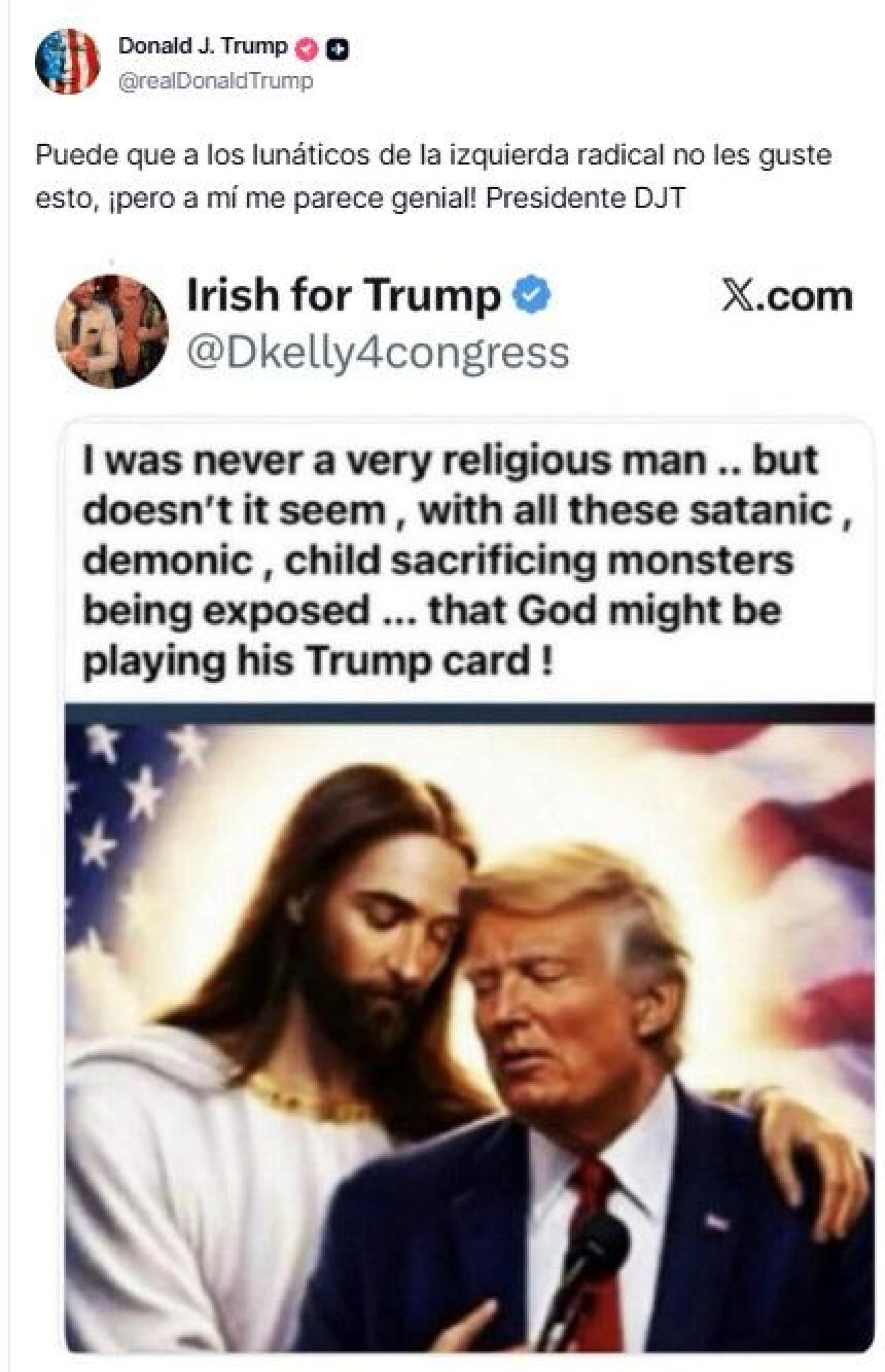 La nueva imagen provocadora compartida por Trump.