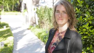 Nùria Casacuberta, oceanógrafa, antes de recoger el galardón en la Fundación Ramón Areces.