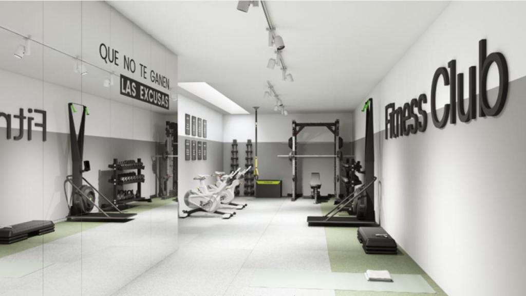 Recreación del gimnasio de Villas del Gállego