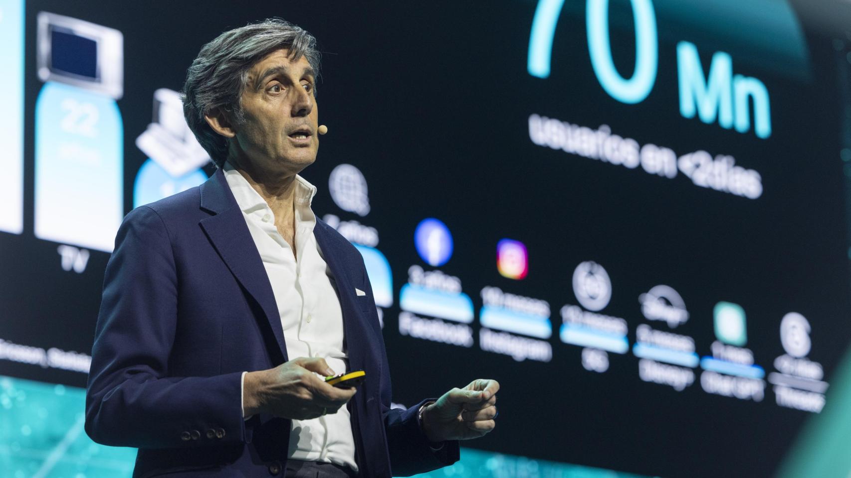 José María Álvarez-Pallete, en el congreso tecnológico 'The Wave' en Zaragoza
