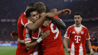 Los jugadores del Bayern de Múnich celebran el gol de Kane.