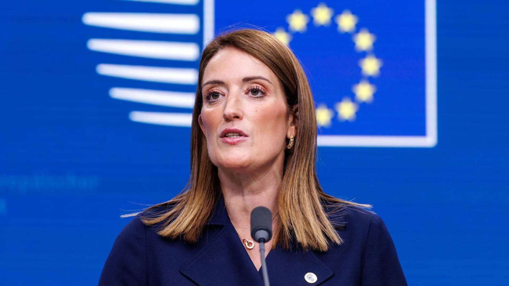 Imagen de archivo de la presidenta del Parlamento Europeo, Roberta Metsola.
