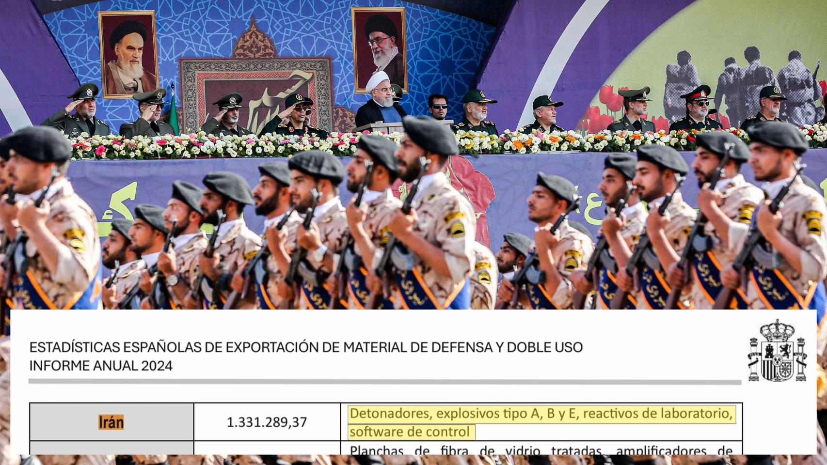 La Guardia Revolucionaria de Irán desfila en Teherán ante el líder supremo, el hoy fallecido Alí Jamenei.