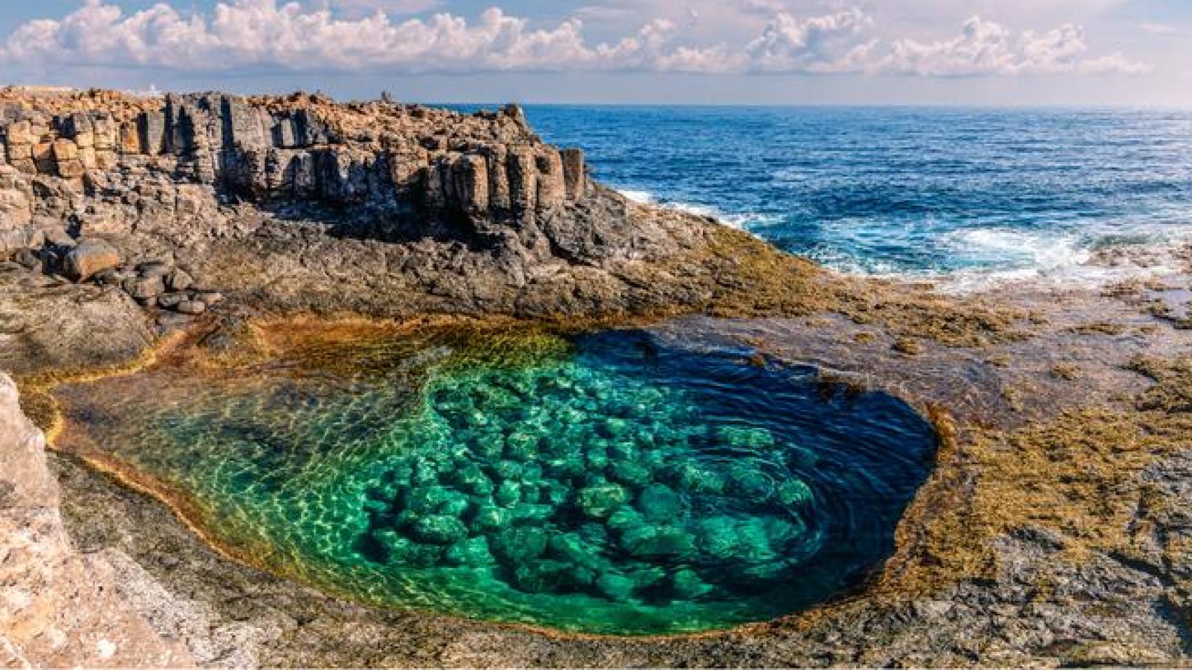 Piscina natural en Caleta de Fuste, Fuerteventura.