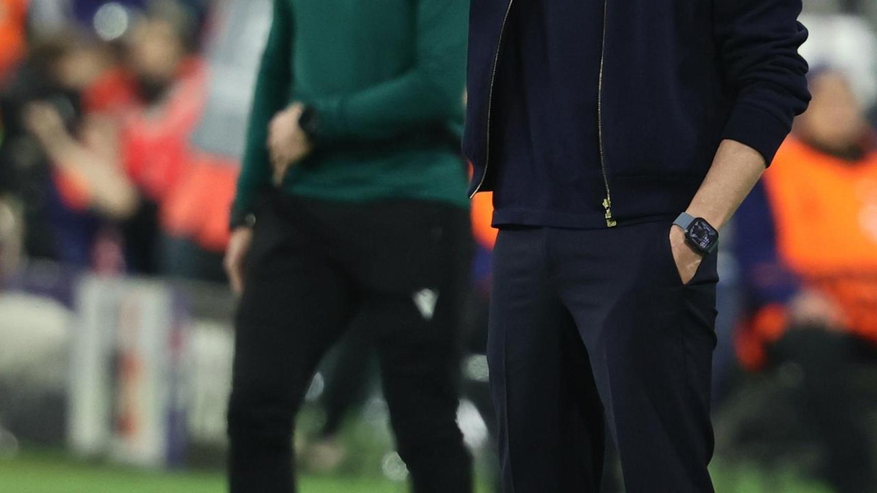 Arbeloa quejándose durante el partido.