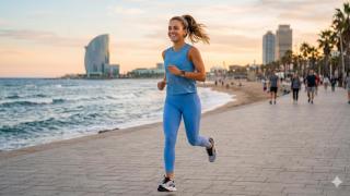 Imagen de una mujer corriendo.