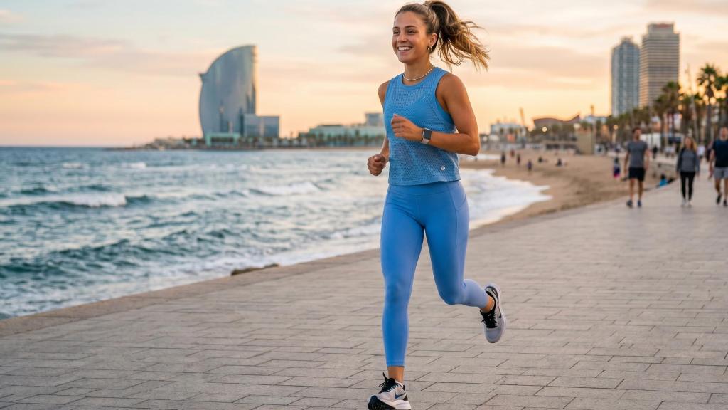 Imagen de una mujer corriendo.