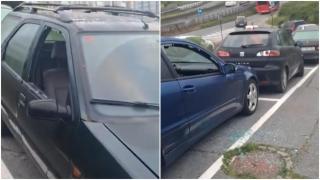 Imagen de dos de los coches afectados.