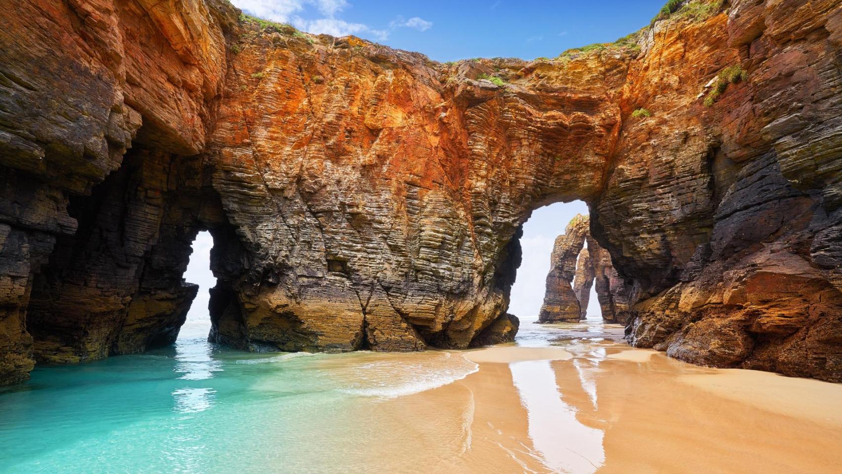 Playa de Las Catedrales, en Ribadeo (Lugo)