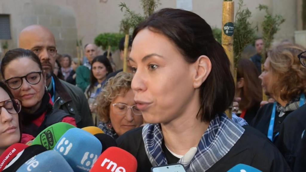 Declaraciones de la líder del PSPV-PSOE, Diana Morant, antes del inicio de la romería.