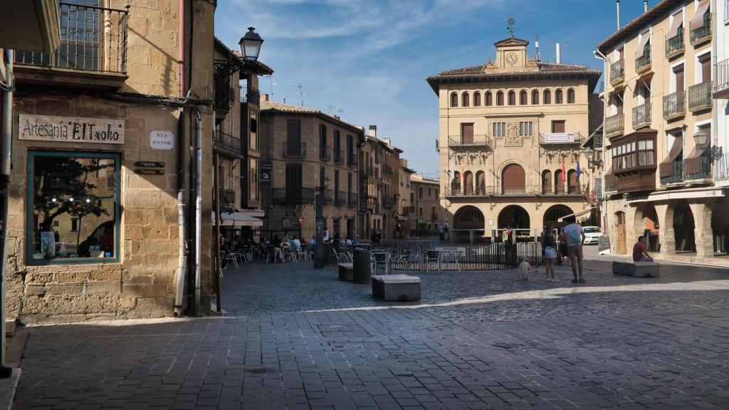 Centro histórico de Laguardia, en La Rioja Alavesa.