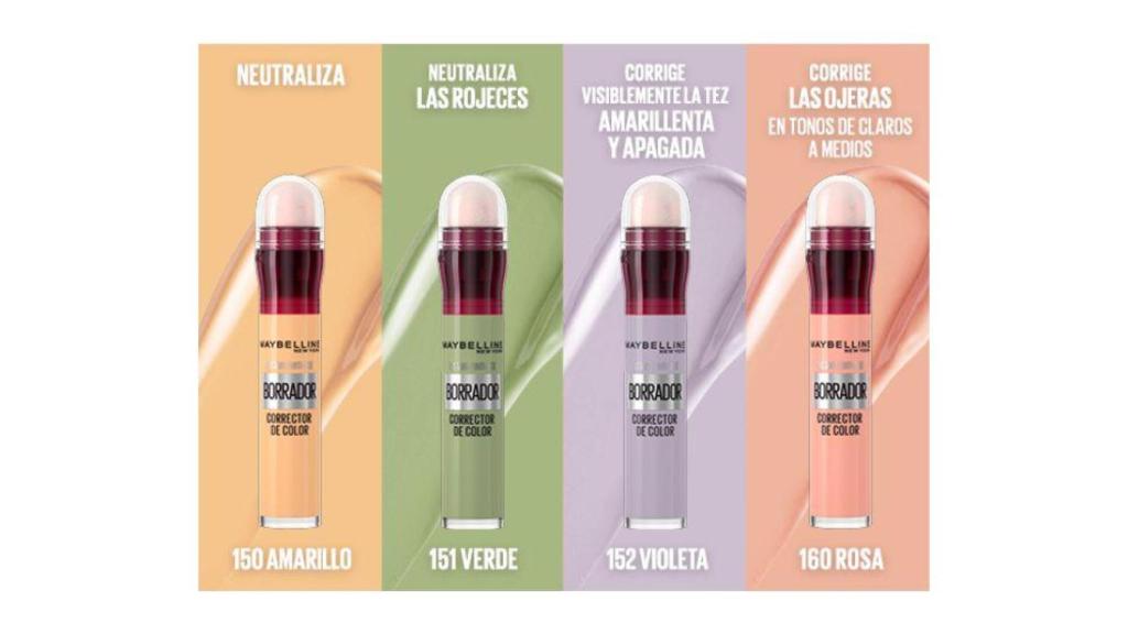 Corrector borrador de Maybelline New York en verde