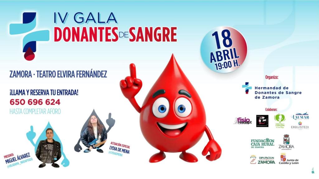 Cartel de campaña de la IV Gran Gala del Donante de Sangre.