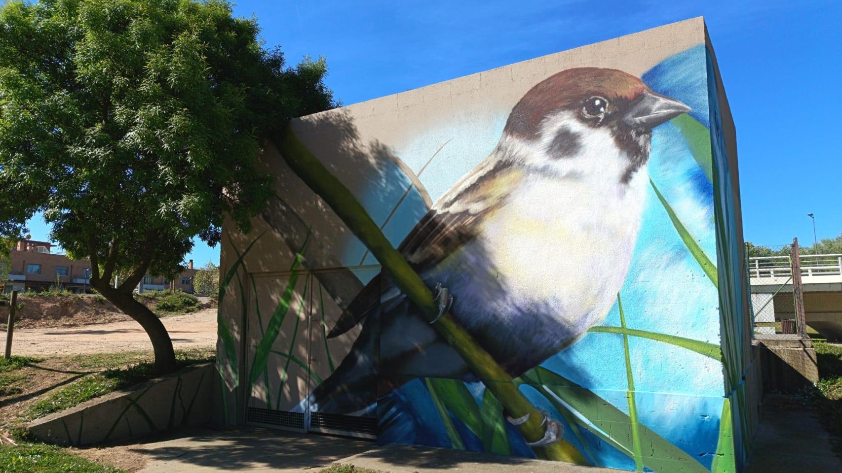 Nuevo mural en la estación de combeo de Los Pelambres.