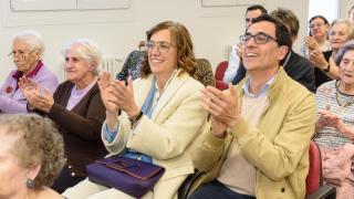La presidenta de la Diputación de Palencia, Ángeles Armisén, en la Residencia de Mayores San Telmo, este jueves