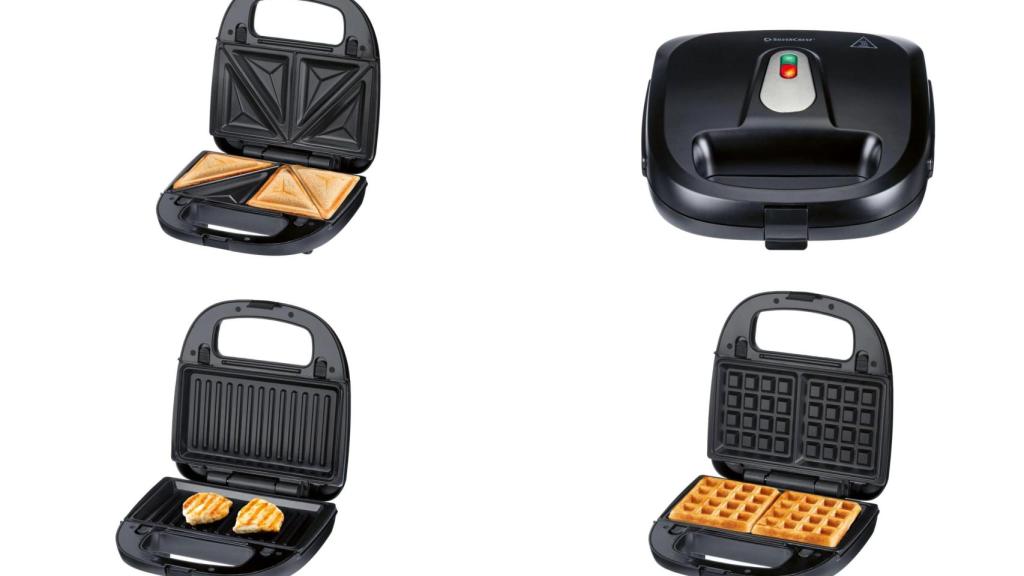 Las tres funciones de la sanwichera: grill, gofres y sanwich