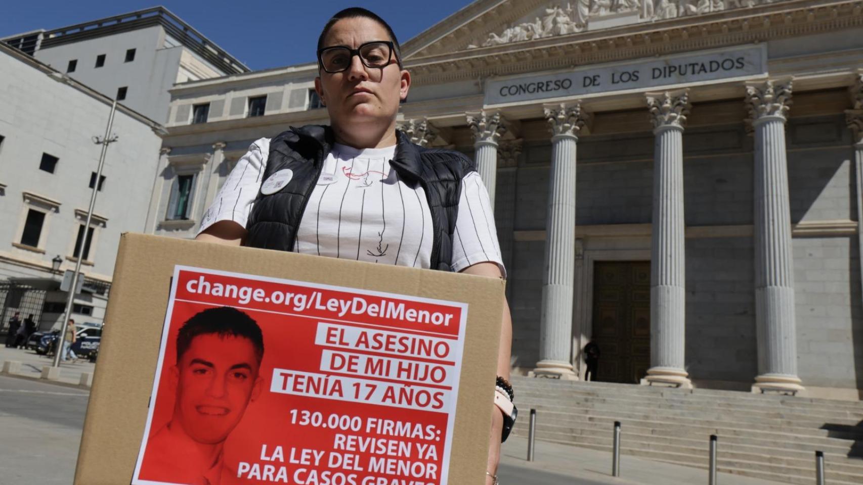 Silvia, la madre de Juan,  el joven que fue asesinado por un chico de 17 años
