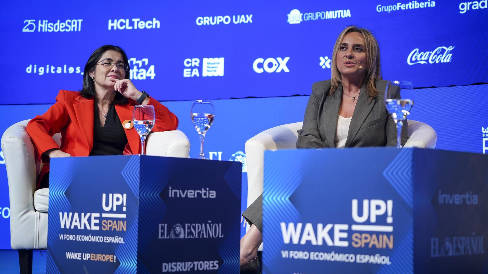 Carolina Darias, alcaldesa de Las Palmas de Gran Canaria, y Marifrán Carazo, alcaldesa de Granada, en la cuarta jornada de 'Wake Up, Spain! 2026'. Foto: David Morales