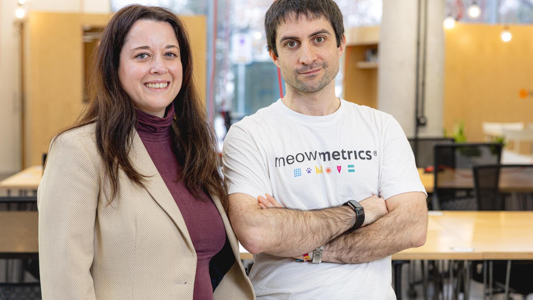 Diana y Juanma, cofundadores de Meow Metrics.
