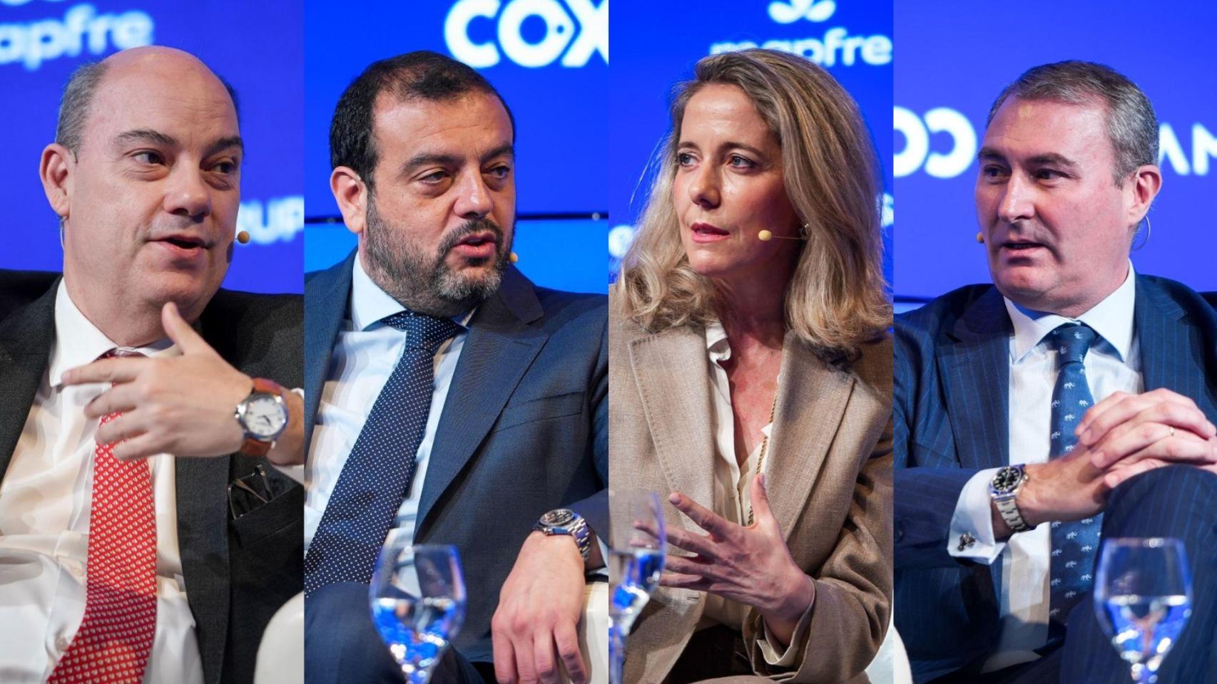 José Manuel Inchausti, vicepresidente de Mapfre; Ignacio Mariscal, consejero delegado de Reale Seguros; Patricia Ayuela, consejera delegada de Línea Directa Aseguradora y Víctor Zambrana, director general adjunto de Mutua Madrileña