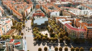 Recreación de la plaza Oporto.