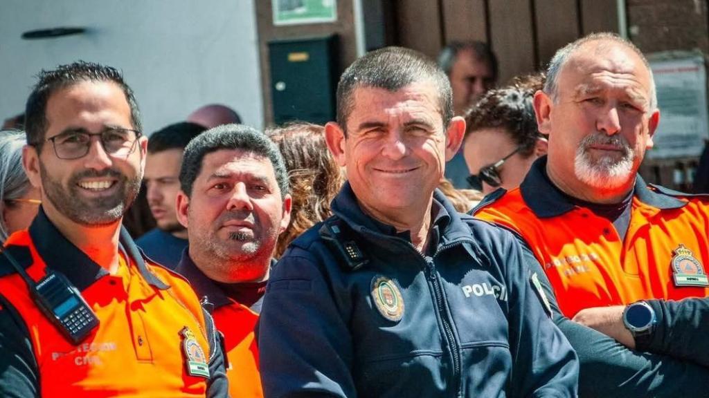 Una imagen de Emilio, con Protección Civil.