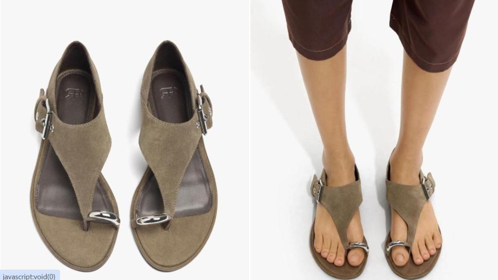 Sandalias planas de piel. Ref. 245295