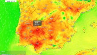 Temperaturas del sábado. Foto: Meteored.