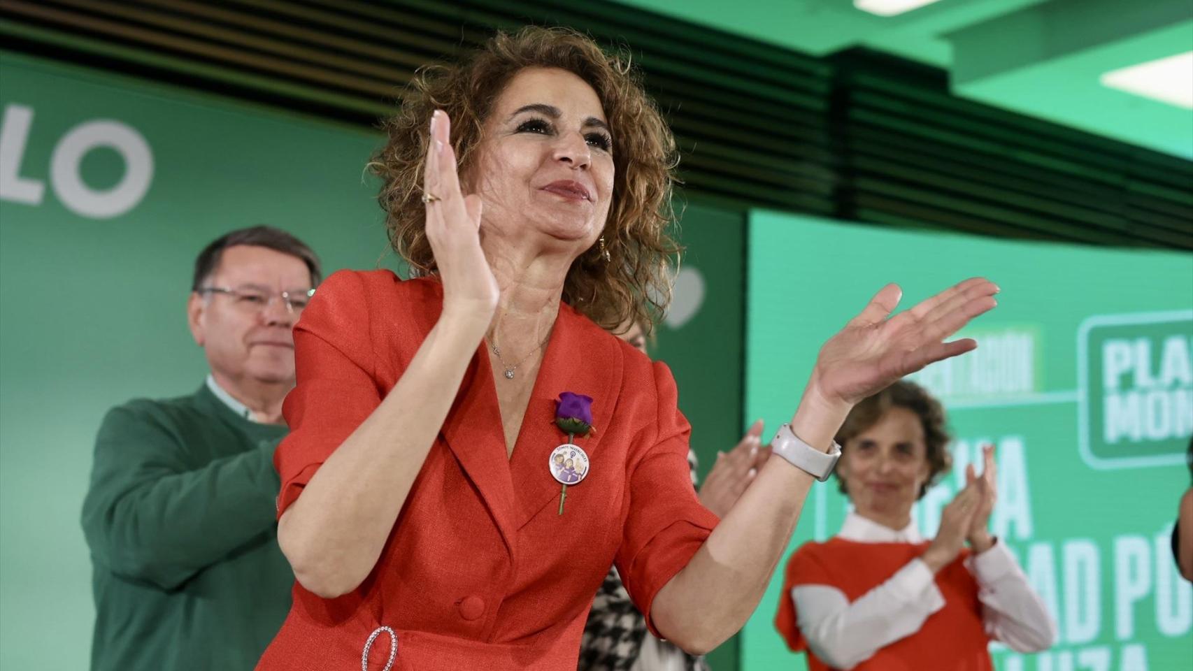 La exvicepresidenta María Jesús Montero, candidata del PSOE a las elecciones andaluzas del 17 de mayo.