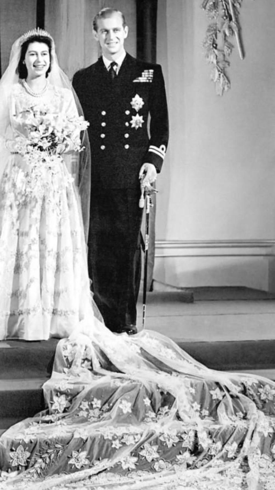 La boda de Isabel II y Felipe de Edimburgo.