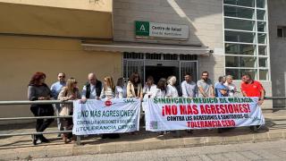 Concentración médicos de este viernes en Málaga.