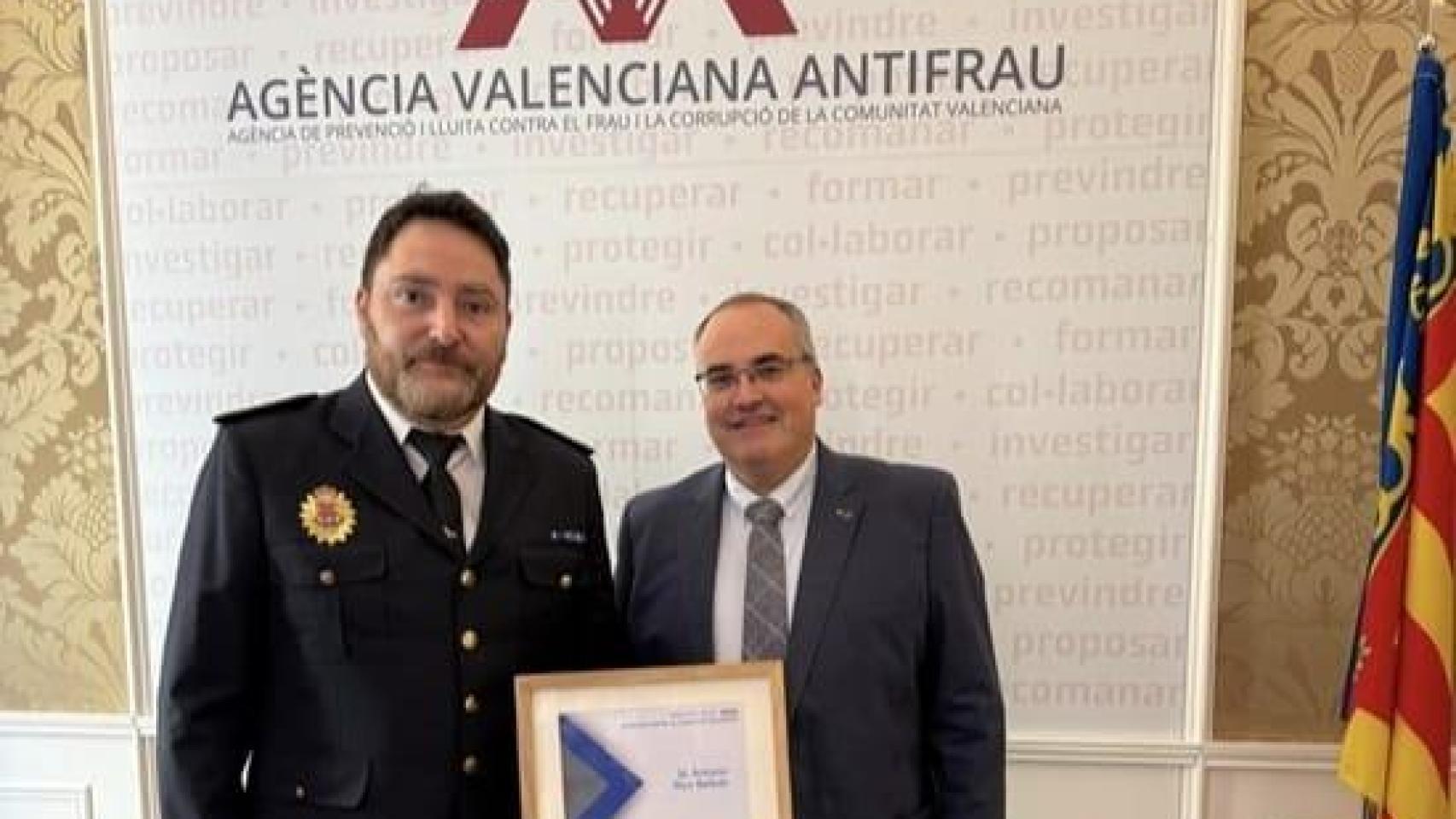 Antonio Rico, durante la entrega del premio AVAF 2025