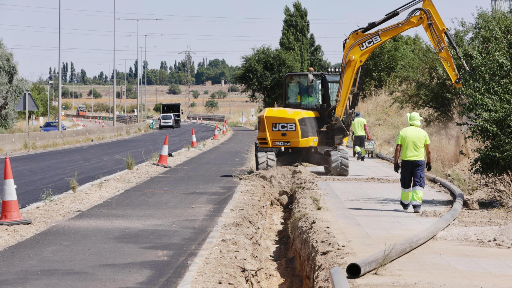 Las obras en la VA-20.