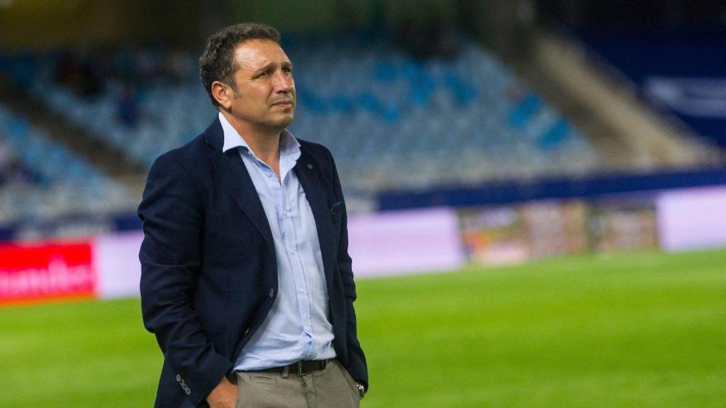 Eusebio Sacristán, cuando era entrenador de la Real Sociedad.